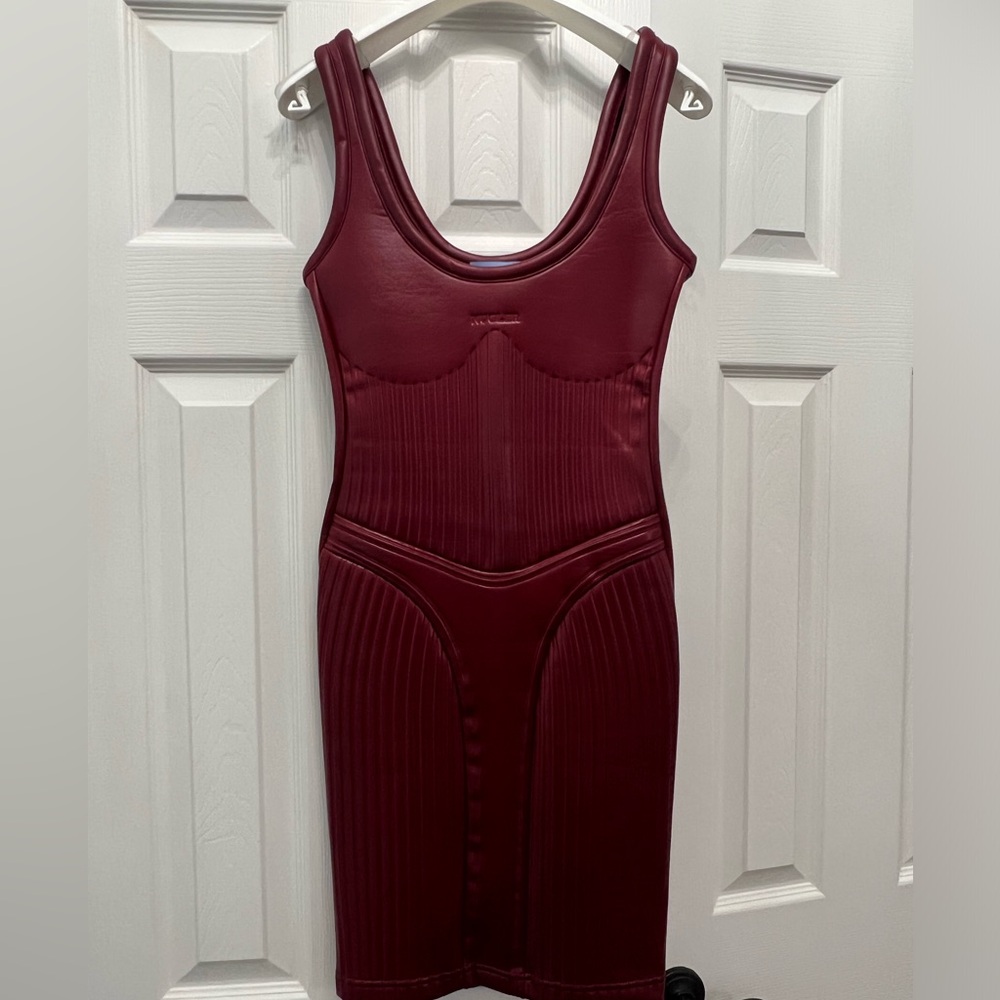 Thierry mugler marroon dress 34